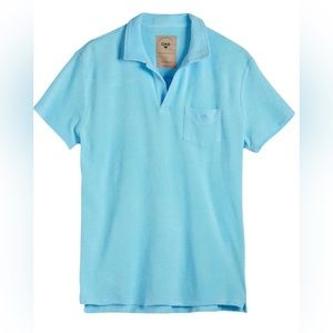 OAS Terry Polo in cerulean blue size M